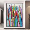 Handmade Oil Painting Canvas Wall Art Decoration Modern Animal Colourful Elephant Home Entryway Living Room Bedroom Luxurious Decoration Painting