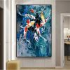 Handmade Oil Painting Canvas Wall Art Decoration Modern Animal Colourful Elephant Home Entryway Living Room Bedroom Luxurious Decoration Painting