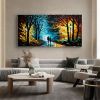 Hand Oil Pianting Abstract Romantic City Landscape Oil Painting On Canvas Large Wall Art Hand Painted Colorful Tree Painting Modern Wall Decor