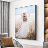 Handmade Oil Painting Nice Day Sky Sea Meadow Flowers Painting on Canvas Handmade Wall Art Original Oil Artwork for Home Living Room Bedroom  Office D