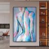 Handpainted large Sexy Naked Back Wall Art Sexy Girl woman Modern Abstract Nude Oil Painting on Canvas Home Entryway Living Room Bedroom Luxurious Dec