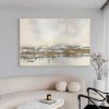 Hand Oil Pianting Large Abstract White Painting on Canvas Gold Leaf Artwork Neutral Wall Art Modern Textured Painting Contemporary Wall Art Hand Paint